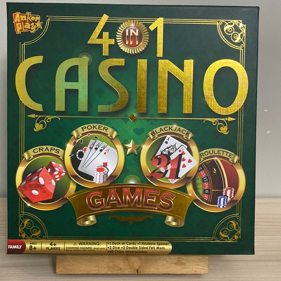 New! 4 in 1 Casino board Games ( craps,poker,blackjack,roulette ) - Picture 1 of 8